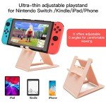 HLRAO Pink Travel Carrying Case Accessories Kit Compatible with Nintendo Switch (NOT Fit OLED/Lite).Pink Switch Hard Protective Cover,Adjustable Stand,Screen Protector & Cute Thumb Grips 10 in 1 Gift.