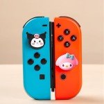 PERFECTSIGHT Cute Kitty Silicone Joycon Thumb Grip Caps, Joystick Cover Compatible with Nintendo Switch/OLED/Switch Lite,4PCS (Rabbit Dog Kitty)