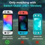 DLseego Protective Glitter Case Compatible with Switch OLED Console Updated Version, Glitter Bling Soft TPU Cover with Shock-Absorption and Anti-Scratch Design-Crystal Glitter