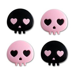 PERFECTSIGHT Switch Thumb Grips, Cute Halloween Skull Joystick Caps for Nintendo Switch, 4 PCS Thumbstick Cover for Switch Lite/OLED, Analog Stick Button Cover for NS Joycon Controller