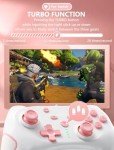 Matbip Switch pro controller, Wireless Pro Controller for Switch/Switch Lite/Switch OLED, switch controller with 2 back buttons, 3-level TURBO adjustable (Pink)