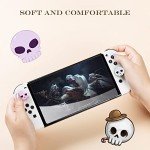 PERFECTSIGHT Switch Thumb Grips, Cute Halloween Skull Joystick Caps for Nintendo Switch, 4 PCS Thumbstick Cover for Switch Lite/OLED, Analog Stick Button Cover for NS Joycon Controller