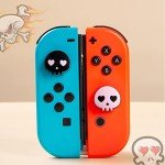 PERFECTSIGHT Switch Thumb Grips, Cute Halloween Skull Joystick Caps for Nintendo Switch, 4 PCS Thumbstick Cover for Switch Lite/OLED, Analog Stick Button Cover for NS Joycon Controller