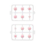 eXtremeRate Replacement Two-Tone Jelly Buttons for JoyCon, Pale Red & Clear w/Symbols Custom Controller ABXY Direction Home Capture + - Keys, DIY Action Face Buttons for Nintendo Switch & Switch OLED
