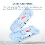 GeekShare Cute Plush Protective Case Cover - Shock-Absorption and Anti-Scratch Skin Case Compatible with Nintendo Switch OLED Model - Plush Shark