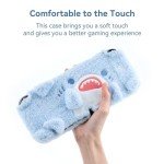 GeekShare Cute Plush Protective Case Cover - Shock-Absorption and Anti-Scratch Skin Case Compatible with Nintendo Switch OLED Model - Plush Shark