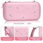 GUTIAL Accessories Kit for Nintendo Switch - Pink Cute Accessories Bundle Girly Style Pack for girls with Travel Carrying Case and Dockable Cover Case, Screen Protector, kawaii Stand, Thumb Grips