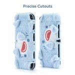 GeekShare Cute Plush Protective Case Cover - Shock-Absorption and Anti-Scratch Skin Case Compatible with Nintendo Switch OLED Model - Plush Shark