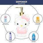 Jay Franco Hello Kitty Soap Dispenser - Pink Resin Pump for Lotion, Liquid Soap or Hand Sanitizer - Bathroom Décor