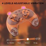 STOGA Switch Controller, Cute Raccoon Animal Switch Pro Controller for Switch Lite/OLED/PC, Wireless Switch Controller with Wake-Up,Gyro Axis,Turbo and Dual Vibration-Brown