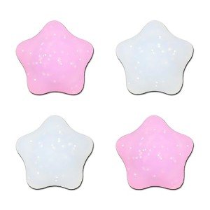 PERFECTSIGHT Switch Thumb Grips, Cute Joystick Caps for Nintendo Switch Lite/OLED 4 PCS Thumbstick Cover, Analog Stick Button Cover for NS Joycon Controller Accessories, Bling Star