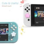 PERFECTSIGHT Switch Thumb Grips, Cute Joystick Caps for Nintendo Switch Lite/OLED 4 PCS Thumbstick Cover, Analog Stick Button Cover for NS Joycon Controller Accessories, Bling Star