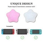 PERFECTSIGHT Switch Thumb Grips, Cute Joystick Caps for Nintendo Switch Lite/OLED 4 PCS Thumbstick Cover, Analog Stick Button Cover for NS Joycon Controller Accessories, Bling Star