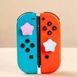 PERFECTSIGHT Switch Thumb Grips, Cute Joystick Caps for Nintendo Switch Lite/OLED 4 PCS Thumbstick Cover, Analog Stick Button Cover for NS Joycon Controller Accessories, Bling Star