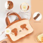 GeekShare Toast Plush Bag with A Shoulder Strap, Crossbody Tote Bag Compatible with Nintendo Switch/OLED and Other Accessories