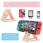 BRHE Cute Travel Carrying Case for Nintendo Switch Accessories Kit with Hard Protective Cover, Glass Screen Protector, Adjustable Stand and Thumb Grip Caps 10 in 1(Switch Pink)