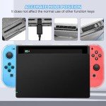 DLseego Dockable Crystal Case for Nintendo Switch, Glitter Bling Cover with Shock-Absorption and Anti-Scratch Design Protective Case - Crystal Glitter