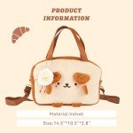 GeekShare Toast Plush Bag with A Shoulder Strap, Crossbody Tote Bag Compatible with Nintendo Switch/OLED and Other Accessories
