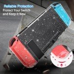 DLseego Dockable Crystal Case for Nintendo Switch, Glitter Bling Cover with Shock-Absorption and Anti-Scratch Design Protective Case - Crystal Glitter
