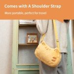 GeekShare Fat Cat Plush Bag with A Shoulder Strap, Cartoon Crossbody Bag Carrying Case Compatible with Nintendo Switch/OLED and Other Accessories