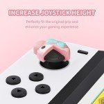 WISHAVEN Cute Pocket Monsters Joycon Thumb Grip Caps Compatible with Nintendo Switch, Soft Silicone Joystick Cover for Nintendo Switch/OLED/Lite Controller, 4PCS (Strawberry & Sweet Bunny)