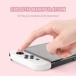 WISHAVEN Cute Pocket Monsters Joycon Thumb Grip Caps Compatible with Nintendo Switch, Soft Silicone Joystick Cover for Nintendo Switch/OLED/Lite Controller, 4PCS (Strawberry & Sweet Bunny)