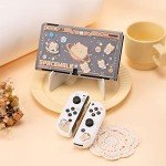 GeekShare Protective Case Slim Cover Case Compatible with Nintendo Switch OLED and Joy-Con - Shock-Absorption and Anti-Scratch - Space Cat