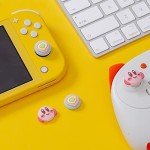 PERFECTSIGHT Cute Switch Thumb Grip Caps Compatible with Nintendo Switch OLED/Lite Console, Kawaii Soft Silicone Analog Stick Button Cover for NS Joycon Controller, 4PCS Joystick Cap