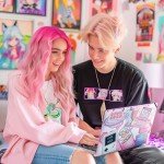 Laptop Skin Decal HP 15.6" - Kawaii Pixel Laptop Cover Sticker No Cutting Required, No Bubble, Waterproof, Scratch Resistant - Including Wide Screen and Wrist Pad