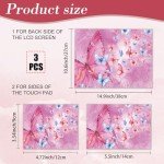 PLIGREAT Pink Butterfly Laptop Skin Sticker Decals, 12" 13" 13.3" 14" 15 inch Laptop Universal Vinyl Reusable Notebook Watercolor Art Protector Cover Decal Netbook PC Personalized Floral Skin Stickers