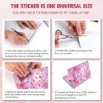 PLIGREAT Pink Butterfly Laptop Skin Sticker Decals, 12" 13" 13.3" 14" 15 inch Laptop Universal Vinyl Reusable Notebook Watercolor Art Protector Cover Decal Netbook PC Personalized Floral Skin Stickers