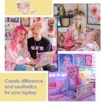 Laptop Skin Decal HP 15.6" - Kawaii Girl Laptop Cover Sticker No Cutting Required, No Bubble, Waterproof, Scratch Resistant - Including Wide Screen and Wrist Pad