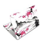 AIMSA Laptop Skin Sticker Decal, 12 13 13.3 14 15 15.4 15.6 inch Laptop Art Decal Protector Notebook Netbook PC 15.6" Universal Vinyl Cover, Mountain Sakura Ink Painting