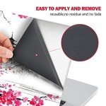 AIMSA Laptop Skin Sticker Decal, 12 13 13.3 14 15 15.4 15.6 inch Laptop Art Decal Protector Notebook Netbook PC 15.6" Universal Vinyl Cover, Mountain Sakura Ink Painting