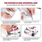 AIMSA Laptop Skin Sticker Decal, 12 13 13.3 14 15 15.4 15.6 inch Laptop Art Decal Protector Notebook Netbook PC 15.6" Universal Vinyl Cover, Mountain Sakura Ink Painting