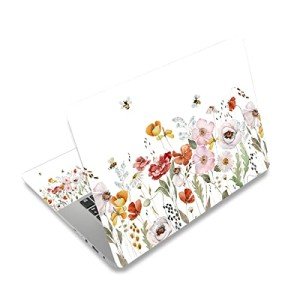 RICHEN Laptop Notebook Skin Sticker Cover Decal, 12 13 13.3 14 15 15.4 15.6 inch Laptop Vinyl Skin Sticker Cover Art Protector Notebook PC (Flowers and Bees)
