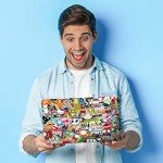 Laptop Skin Decal HP 15.6" - Sticker Bomb Laptop Cover Sticker No Cutting Required, No Bubble, Waterproof, Scratch Resistant - Including Wide Screen and Wrist Pad