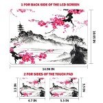 AIMSA Laptop Skin Sticker Decal, 12 13 13.3 14 15 15.4 15.6 inch Laptop Art Decal Protector Notebook Netbook PC 15.6" Universal Vinyl Cover, Mountain Sakura Ink Painting