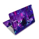 Lauspuck Anime Neon Laptop Notebook Skin Sticker Cover Decal, 12 13 13.3 14 15 15.4 15.6 inch Laptop Vinyl Skin Sticker Cover Art Protector Decal Universal, Purple Warrior Cat