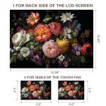 DINKY Laptop Skin Sticker Decal, 12" 13" 13.3" 14" 15" 15.4" 15.6 inch Laptop Universal Reusable Vinyl Skin Stickers Cover Art Decal Notebook PC Personalized Protector-Flora