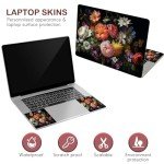 DINKY Laptop Skin Sticker Decal, 12" 13" 13.3" 14" 15" 15.4" 15.6 inch Laptop Universal Reusable Vinyl Skin Stickers Cover Art Decal Notebook PC Personalized Protector-Flora