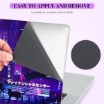 Lauspuck Anime Neon Laptop Notebook Skin Sticker Cover Decal, 12 13 13.3 14 15 15.4 15.6 inch Laptop Vinyl Skin Sticker Cover Art Protector Decal Universal, Purple Warrior Cat