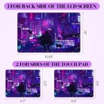 Lauspuck Anime Neon Laptop Notebook Skin Sticker Cover Decal, 12 13 13.3 14 15 15.4 15.6 inch Laptop Vinyl Skin Sticker Cover Art Protector Decal Universal, Purple Warrior Cat