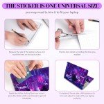 Lauspuck Anime Neon Laptop Notebook Skin Sticker Cover Decal, 12 13 13.3 14 15 15.4 15.6 inch Laptop Vinyl Skin Sticker Cover Art Protector Decal Universal, Purple Warrior Cat