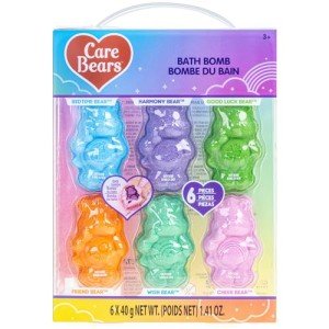 Care Bears 6 Pack Bubblegum Scented Bath Bombs - Ages 3+ Character Molded Bath Bombs – Fun & Bright Colors - Great Birthday Gifts, Stocking Stuffers, Slumber Parties, Spa Days & More by Townley Girl