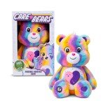 Care Bears 14" Friends Forever Bear Plushie - Tie-Dye Multicolored Made from Recycled Materials! Soft and Huggable! – Good for Girls and Boys, Employees, Collectors, Ages 4+