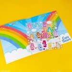 Care Bears Puffy Sticker Playset - Over 75 Reusable Stickers & 2 Play Scenes, Fun Activities, Travel Toys for Kids Ages 4-8