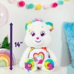 Care Bears Medium Plush - True Friend Bear - Perfect Stuffed Animal Holiday, Birthday Gift, Super Soft and Cuddly – Good for Girls and Boys, Employees, Collectors