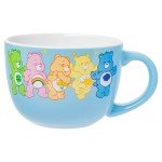 Silver Buffalo Care Bears Ceramic Soup Mug Featuring Good Luck Bear, Cheer Bear, Friend Bear, Funshine Bear, and Grumpy Bear, 24 Ounces