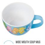Silver Buffalo Care Bears Ceramic Soup Mug Featuring Good Luck Bear, Cheer Bear, Friend Bear, Funshine Bear, and Grumpy Bear, 24 Ounces